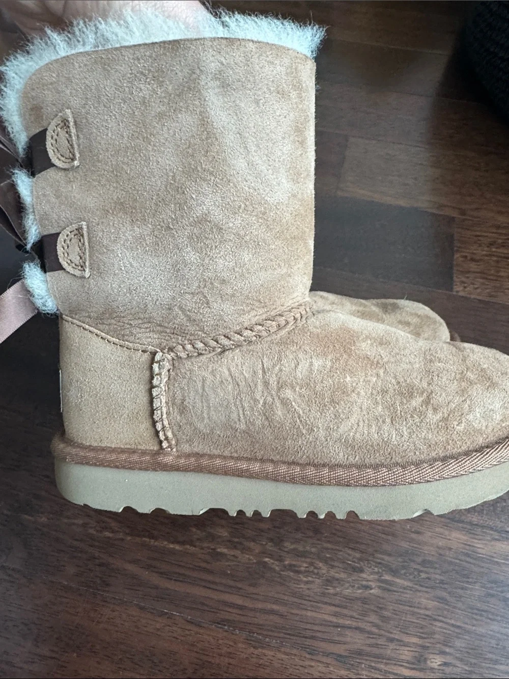 Ugh Bailey Bow Classic Plush Shearling Winter Boots - Chestnut